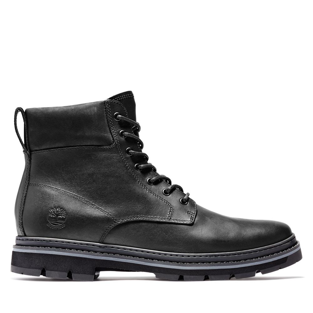 Bocanci De Zapada Timberland Barbati Negrii - Port Union Waterproof Plain-Toe - Romania - HFLDBJ940